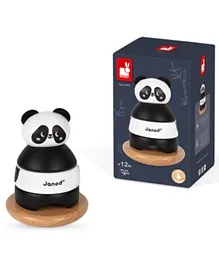 Janod Solid Wood Panda Tumbler Early Learning Handling and Construction