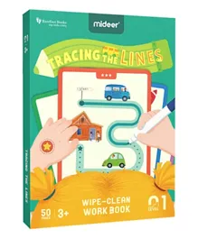 Mideer Tracing the Lines Wipe-Clean Workbook - Level 1