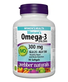 WEBBER NATURALS  Omega-3 Dietary Supplement - 90 Softgels
