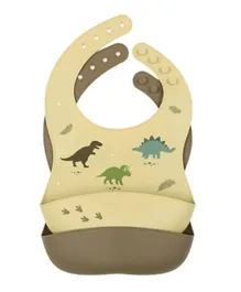 A Little Lovely Company Dinosaurs Silicone Bibs - Set of 2