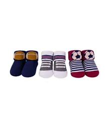 Hudson Childrenswear 3-Pack Baseball Socks Giftset - Multicolor