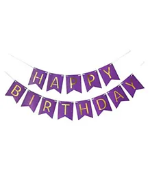 Highlands Happy Birthday Banner for Birthday Decorations - Purple