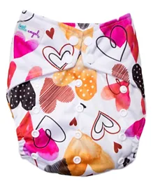 Little Angel Baby Pocket Cloth Diapers All In One Reusable Heart - Multi Color