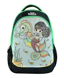 Smily Kiddos Junior Mermaid Theme School Backpack Green - 18 Inches