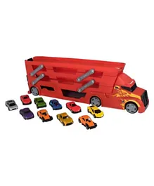 Teamsterz Large Transporter with 10 Cars - Red