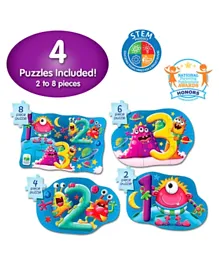 The Learning Journey Mf Puzzle Set 4 In-A-Box 123 - 2 to 8 Pieces