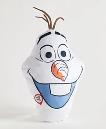 Homebox Frozen Olaf Shaped Cushion With LED - White