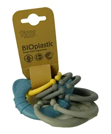 Dantoy Cat Bioplastic Tiny Teether Ring Chain - Blue