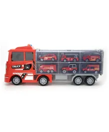 Fire Tow Power Truck and Cars - 7 Pieces