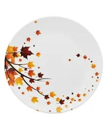 Dinewell Vintage Leaves Dinner Plate - White & Yellow