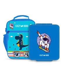 Eazy Kids Astonaut Bento Boxes with Insulated Lunch Bag Combo Baby - Blue