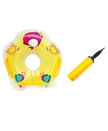 Pikkaboo Iswimsafe Infant Neck Floater Yellow with Inflator