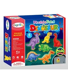 Highlands Dinosaur Glow in the Dark DIY Fridge Magnet Art and Craft Set for Kids
