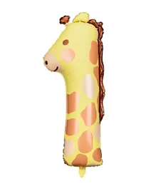 PartyDeco Number 1 Foil Balloon - Giraffe