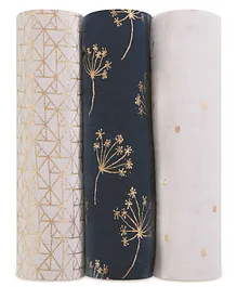 aden + anais Classic Swaddles Metallic Gold Deco - Pack of 3