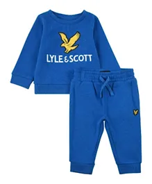 Lyle & Scott Toddler Logo Embroidered Sweatshirt and Joggers Set - Blue