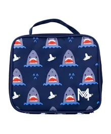 MontiiCo Shark Medium Insulated Lunch Bag - Blue