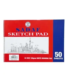 SADAF 100GSM A4 Sketch Pad White - 50 Sheets