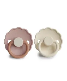 FRIGG Daisy Silicone Baby Pacifier 2-Pack Biscuit/Cream - Size 2