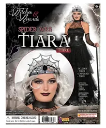 Forum Witches & Wizards Spiderweb Tiara - Grey Black