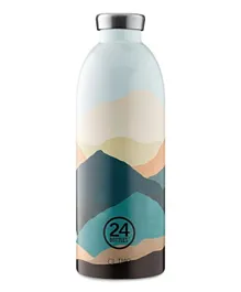 24 Bottles Clima Double Wall Insulated Stainless Steel Water Bottle Mountains - 850ml