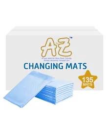 A to Z  Blue Disposable Changing Mats - 135 Pieces