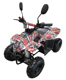 Myts ATV Off Road 110 CC Fuel Quad Bike - Black And Red Camouflage