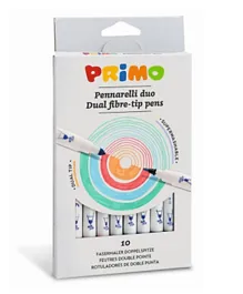 Primo Dual Tip Felt-tip Pens - 10 Pieces