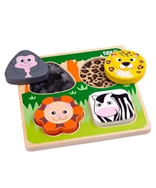 Bigjigs Toys Safari Touch And Feel Puzzle