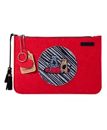 Biggdesign Cats Felt Travel Makeup  Bag