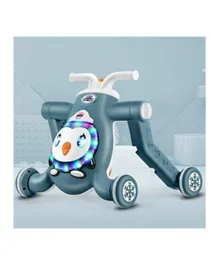 Megastar 3-In-1 Multifunction Penguin Baby Walker - Scooter And Ride On For Toddlers - Blue
