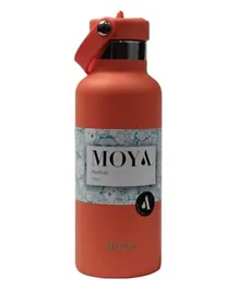 زجاجة ماء مويا العازلة للحفاظ على البرودة بنقشة نجمة البحر - لون مرجاني 500 مل