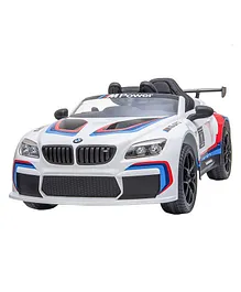 BMW M6 GT3 Kids Licensed Electric Ride On Car - White