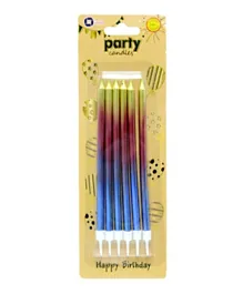 Italo Party Pencil Candles With Stand - 12 Pieces
