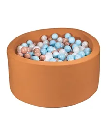 Ezzro Round Ball Pit With 600 Balls - Pearl, White, Baby Blue & Golden