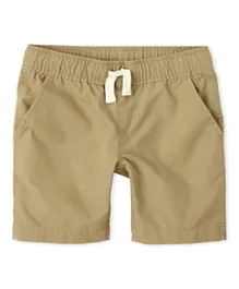 The Children's Place Solid Stretch Shorts - Khaki
