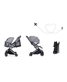 Youbi Toddler German Travel Light Stroller - Grey w/ New Born Attachment