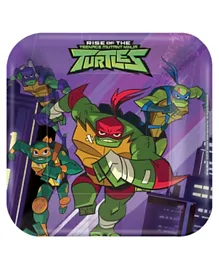 Party Centre Ninja Turtle Themed Paper Plates 7' - Durable Birthday Party Supplies, 8 Pack