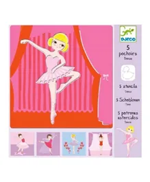 Djeco Dance Stencils - Pink
