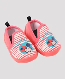 Minnie Mouse Slip On Shoes - Peach