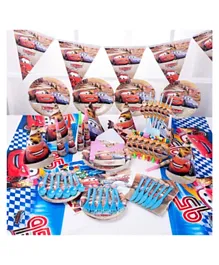 Highlands McQueen Car Theme Disposable Tableware Party Set - Blue