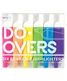 Ooly Do Over Erasable Highlighters - 6 Pieces