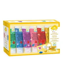 Djeco Finger Paint Glitters Set - 7 Pieces