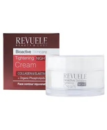 Revuele Tightening Night Cream for Lifting Facial Contours Bioactive Collagen & Elastin - 50ml