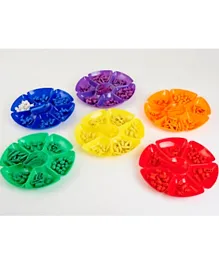 Commotion Distribution Pack of 6 Flower Sorting Trays - Multicolor