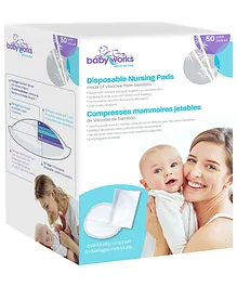BabyWorks Bamboo Disposable Nursing Pads -  50  Pieces