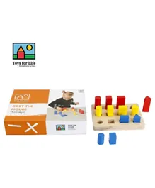 Educationall Wooden Toys for Life Sort the Figure - 12 Pieces