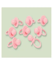 Party Centre Pink Baby Shower Large Pacifier Favours - 8 Pieces Per Pack