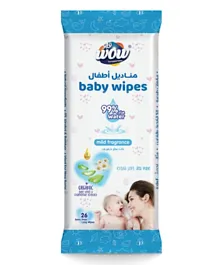 Wow Mild Fragrance Baby Wipes - 26 Pieces