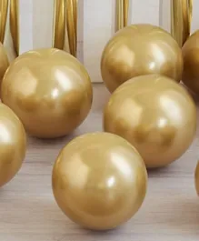 بالونات كروم ذهبية من جينجر راي - عبوة من 40